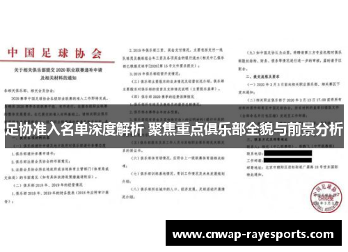 足协准入名单深度解析 聚焦重点俱乐部全貌与前景分析
